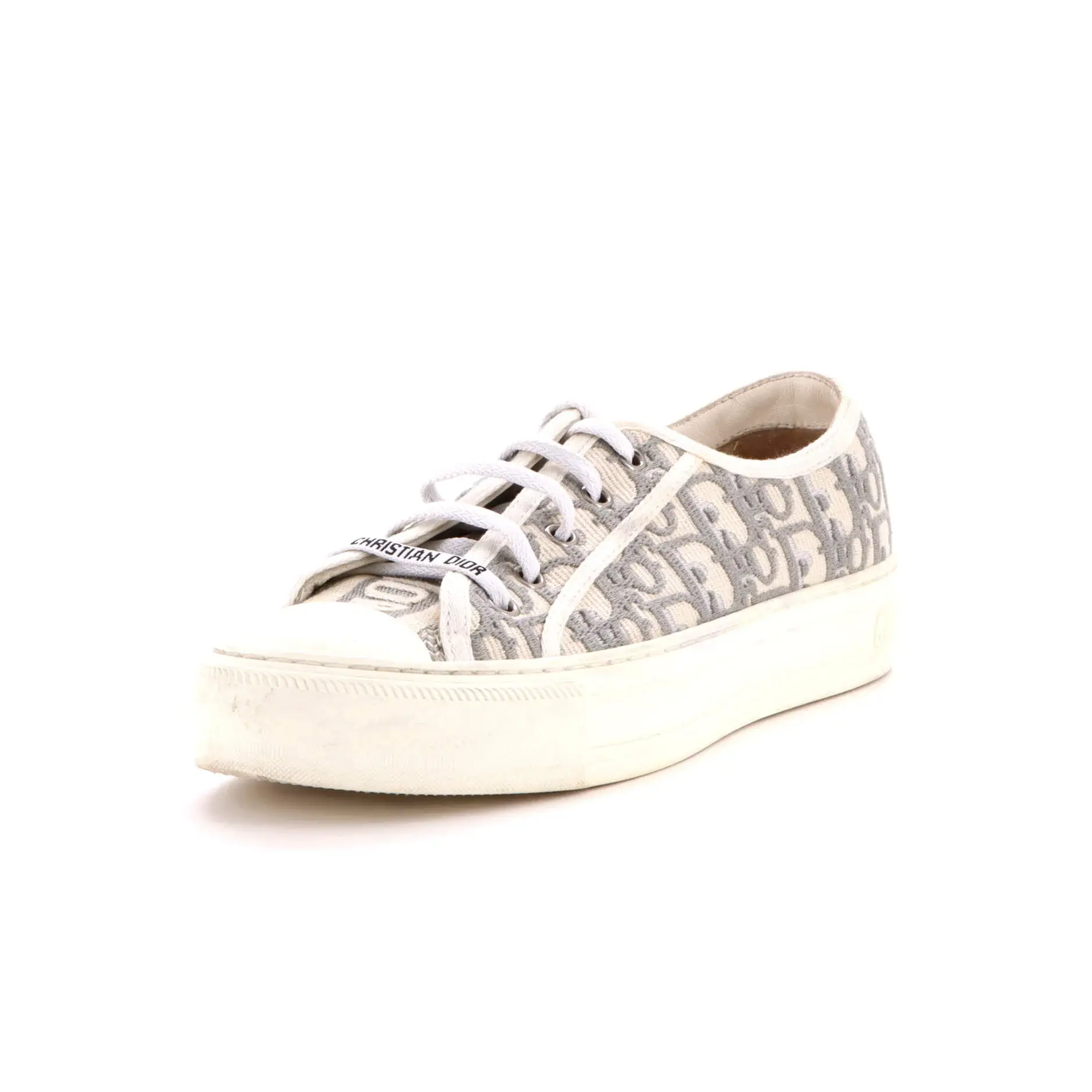 Pre-owned Christian Dior Women's Walk'N'Dior Sneakers Oblique Canvas by Rebag