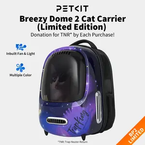 PETKIT Breezy Dome 2 Cat Backpack Carrier Limited Edition with Inbuilt Fan & Light, Detachable Bubble for Small Dogs and Cats, TNR Donation