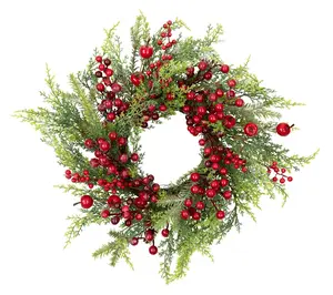 Northlight Cedar and Pine Christmas Wreath 24" Unlit
