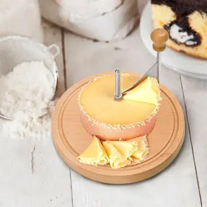 Stainless Steel Cheese Grater, Manual Wooden Handle, Home Kitchen Tool, 1 Piece, Ideal for Cheese and Chocolate Shredding