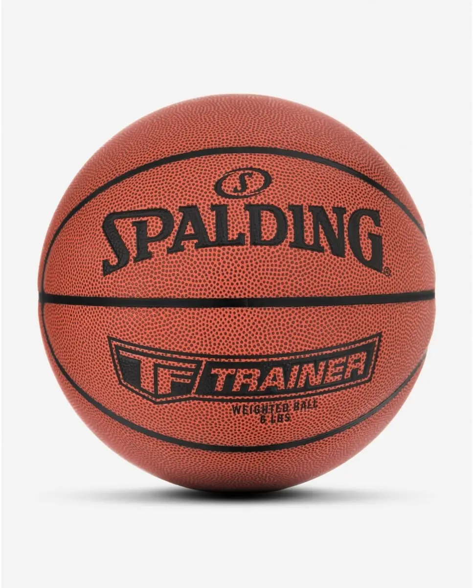 Spalding TF-Trainer 3 lbs Weighted Basketball, 28.5" Composite Leather Indoor Training Aid - Boosts Shooting Range, Improves Arm, Wrist & Finger Strength, Weighted Ball, Improves Arm, Wrist And Finger Strength, Basketballs, Extends Shooting Range