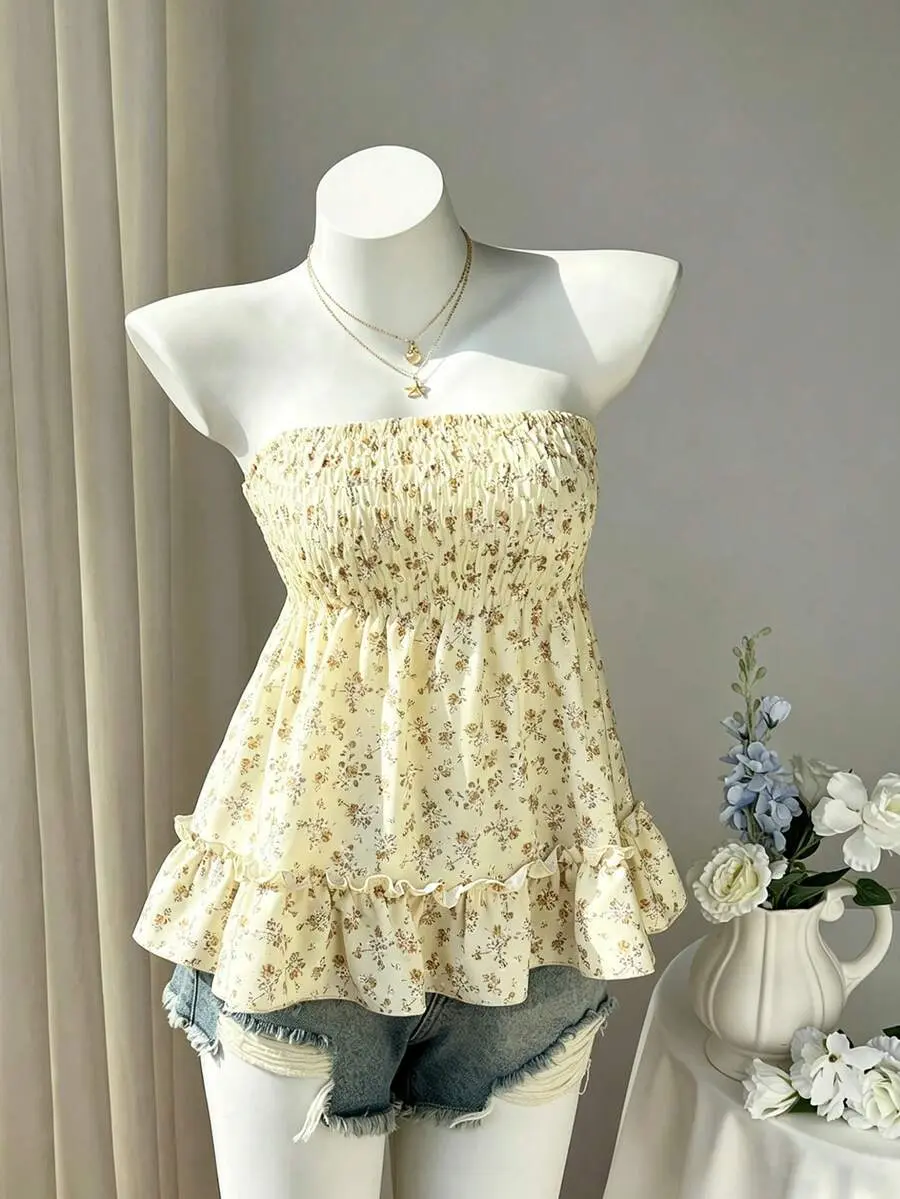 Women's Ditsy Floral Tube Top
