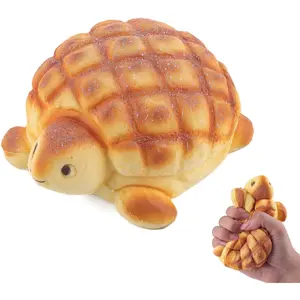 Anboor Slow Rising Squishies Toys for Kids Turtle Bread Food Foam Animal Stress Squishes Cute Giant Squeeze Toy