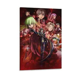 Code Geasse Lelouch of The Rebellion Posters ， Anime Decorative Wall Art Painting Canvas Poster Gifts. (22) Canvas Poster Bedroom Decor Sports Landscape Office Room Decor Gift Frames Ornaments Artistic Decoration Photo Print Frame-.