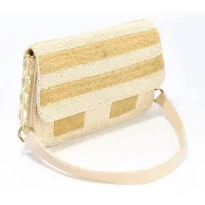 America & Beyond Beaded Shoulder Bag