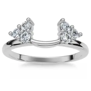 1/4Ct 6-Prong Diamond Guard Enhancer Insert Ring 14k Gold Lab Grown