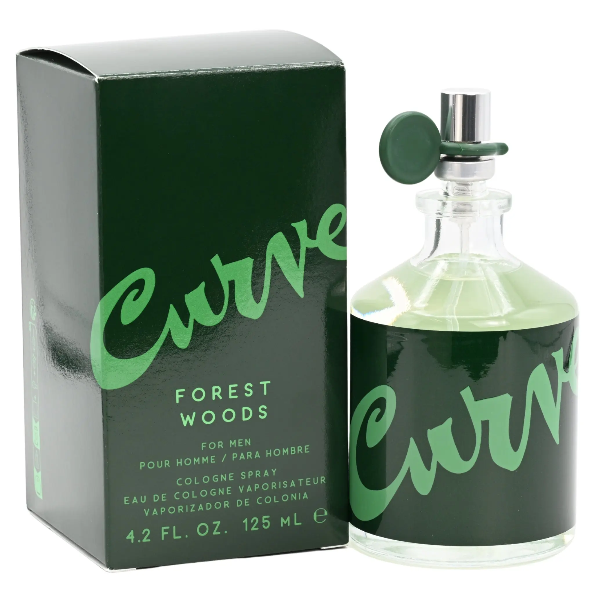 Liz Claiborne Curve Forest Woods Men's Eau de Cologne Spray, 4.2 fl oz - Citrusy Cologne with Fresh Green and Woody Patchouli Notes
