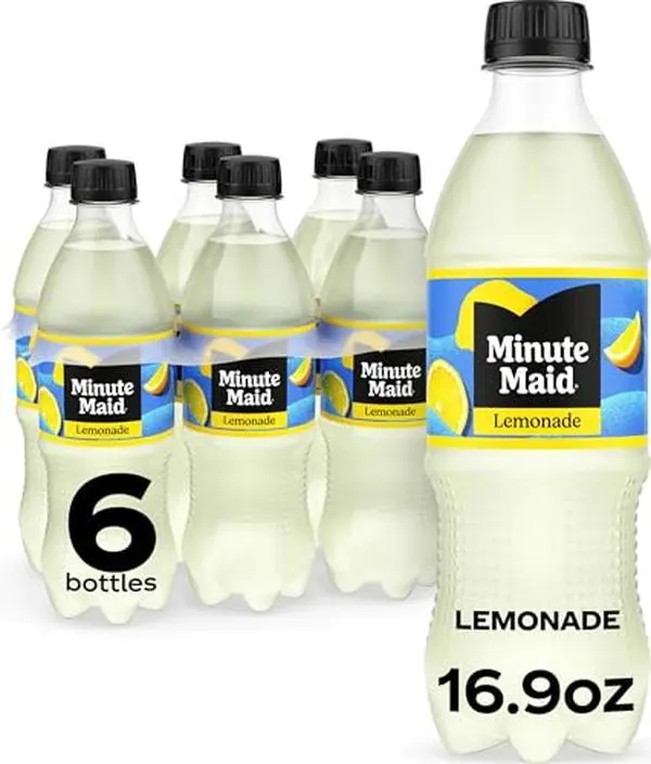 Minute Maid Lemonade Bottles, 16.9 fl oz, 6 Pack | Made with real fruit juice from concentrate and natural flavors