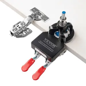 fathersdaygift  VEVOR Door Hinge Jig, Aluminum Alloy Woodworking Hole Opener, Slotting Locator, Flexible Wooden Door Hinge Hole Guide, Hinge Template Jig for Door Hinge Groove and Door Lock InstallationVEVOR Super Brand Day