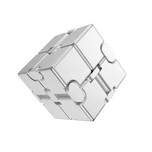 Metal Infinity Cube, Aluminum Alloy Infinity Cube for Stress Relief, Stress Relief Toys for Adults with ADHD, Office Fidget Toys for Adults