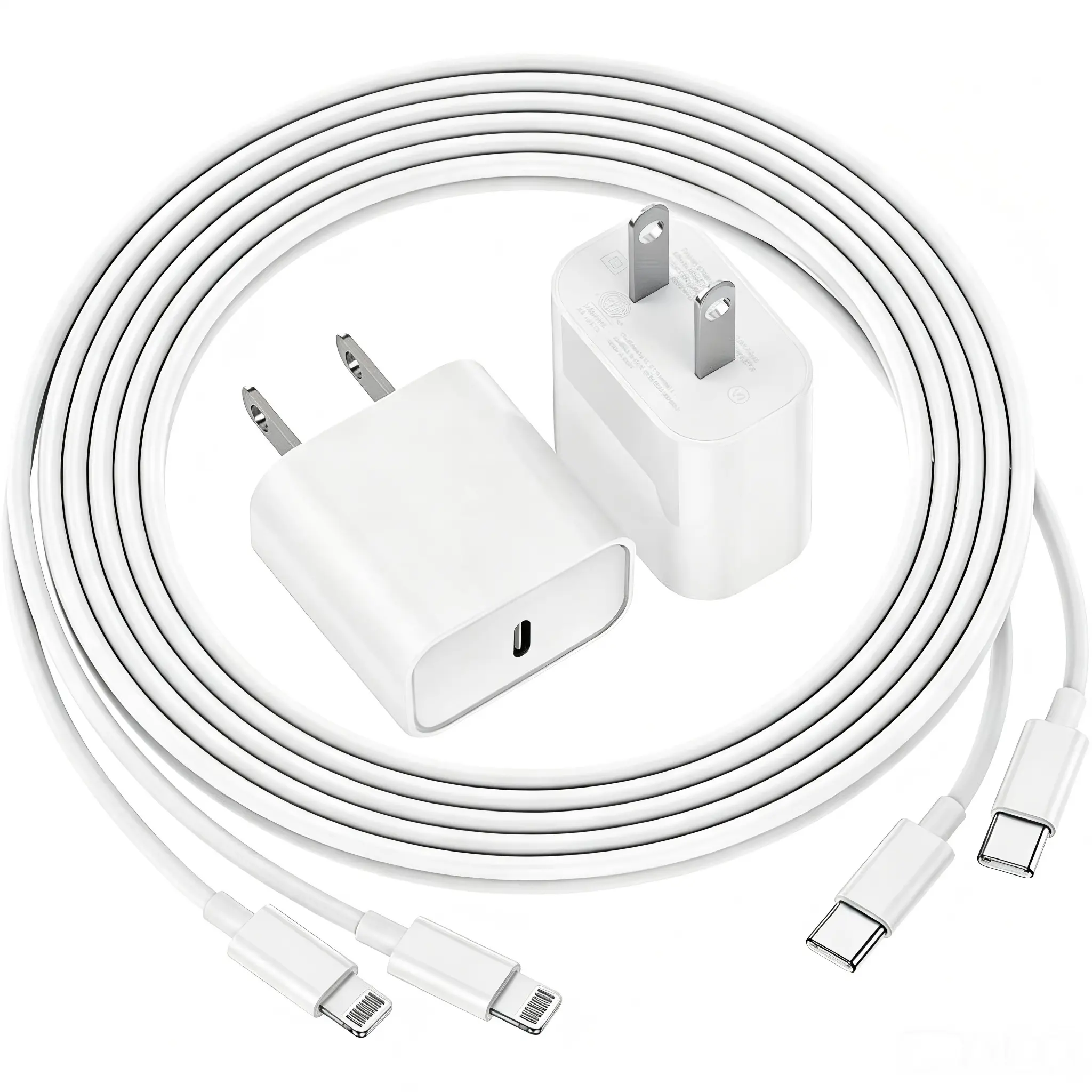 2-Pack 20W USB C Rapid Phone Charger Block with 10 Ft Long USB C to Lighting Cable Compatible with iPhone 14 Pro/13 Pro Max/12/11Pro/Mini/SE Charging Electronic
