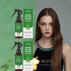 Oil Control & Hydration Balance!  Refreshing Rosemary-Rice Water Spray - Peppermint Coolness, Vitamin E Care for All Hair Types (Unisex Summer Essential)