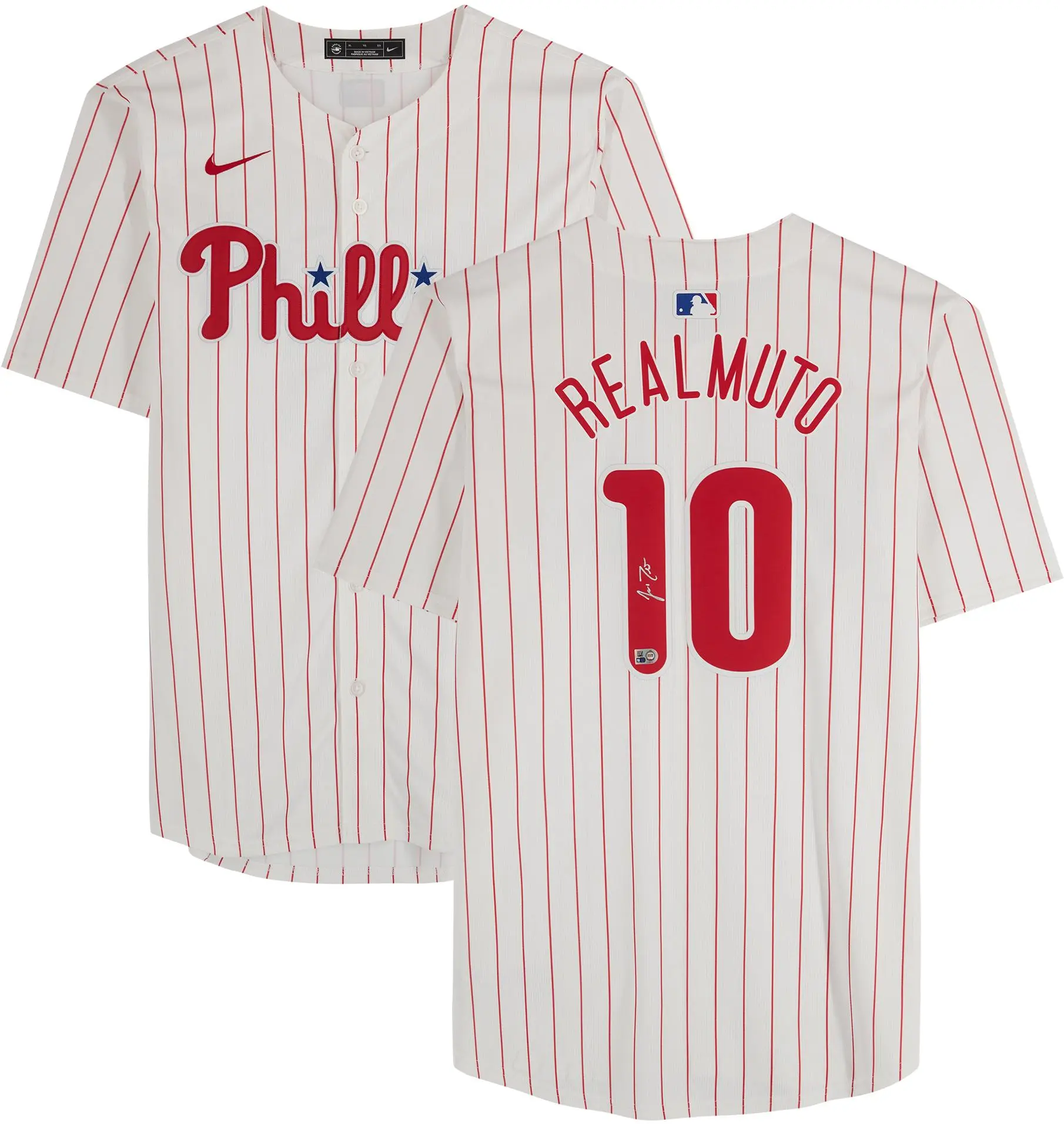 J.T. Realmuto Philadelphia Phillies Autographed White Nike Limited Jersey - Fanatics Authentic Certified