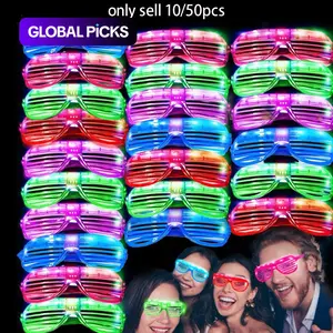 LED Light Up Glasses, 10/50pcs/set Flashing Glasses, Party Eyewear for Party, Festival, Concert, Wedding, Birthday, Party Supplies, Party Accessories, Party Event Props, Party Photo Prop, Party Favor, Masks #GLOBAL PICKS