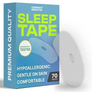 CorBreev Mouth tape 70 Pack) - Skin-Friendly, Hypoallergenic, Easy to Apply & Remove, Reduce Snoring