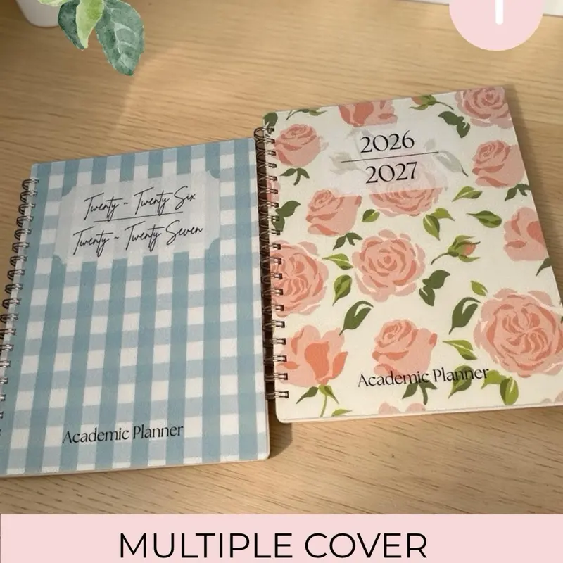 Stationeryistic 2026-2027 12-Month Monthly Calendar Planner Notebook, 8x10 in Modern Personal Organiser with Custom Start Month, Contextual Monthly Mini-Cals & Daily To-Do Lists