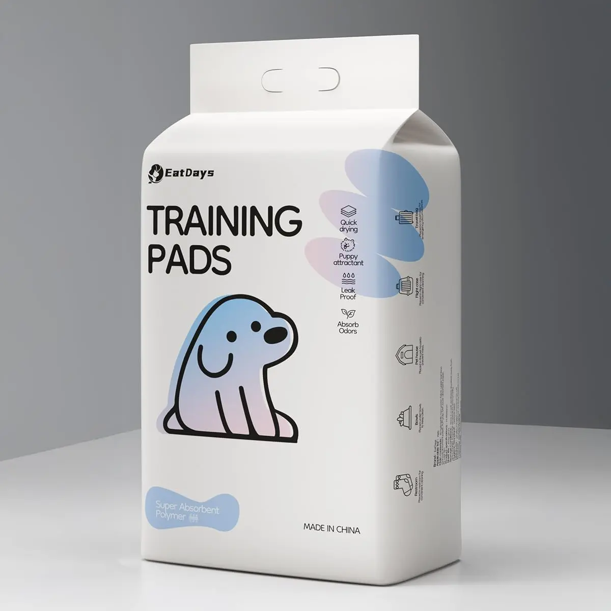 Bamboo Charcoal Dog Pee Pads, 60cm×60cm 6-Layer Leak-Proof Puppy Pee Mat with Activated Carbon, Heavy-Duty Liquid Absorbing Training Pads, Urinary Care Odor Control Disposable Pet Underpads, Training Pee Pads