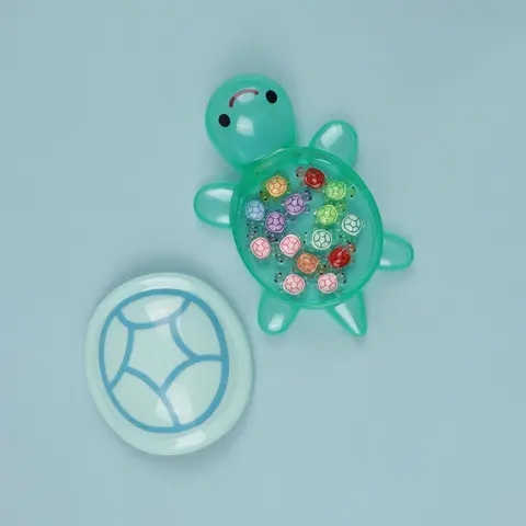 16pcs Glow-in-the-Dark Miniature Landscape Kit: 1pc Glowing Turtle Storage Box+15pcs Random Mini Turtle Figurines, Resin Figurine, Turtle Statue Ornaments, Decorative, Suitable For Aquarium/Desk/Garden, Holiday Party & Home Decoration
