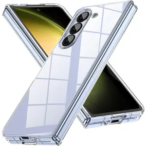 Entronix Galaxy Z Fold 6 Crystal Clear Case - Slim Cover Transparent Dustproof Handle
