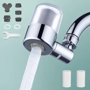 Water Filter for Sink Faucet with Replacement Filters Reduce Chlorine, Lead, 720° Rotating, 2 Modes,Faucet Filter for Kitchen Sink, Kitchen/Bathroom/RV Faucets