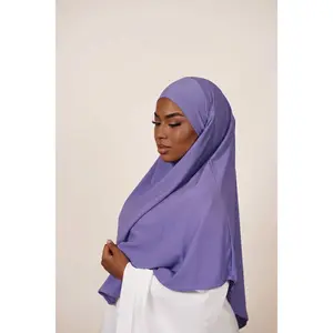 Violet Aura Luxury Crystal Hemp Khimar