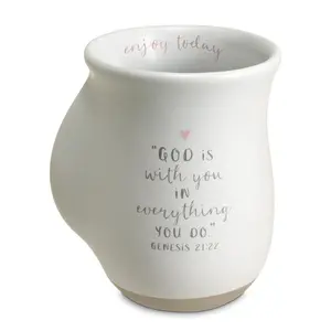 212 MAIN LCP 18 oz Reusable Washable Ceramic Coffee Cup - White Handwarmer Ceramic Drinkware, Funny Gift Mug for Kitchen Gifting