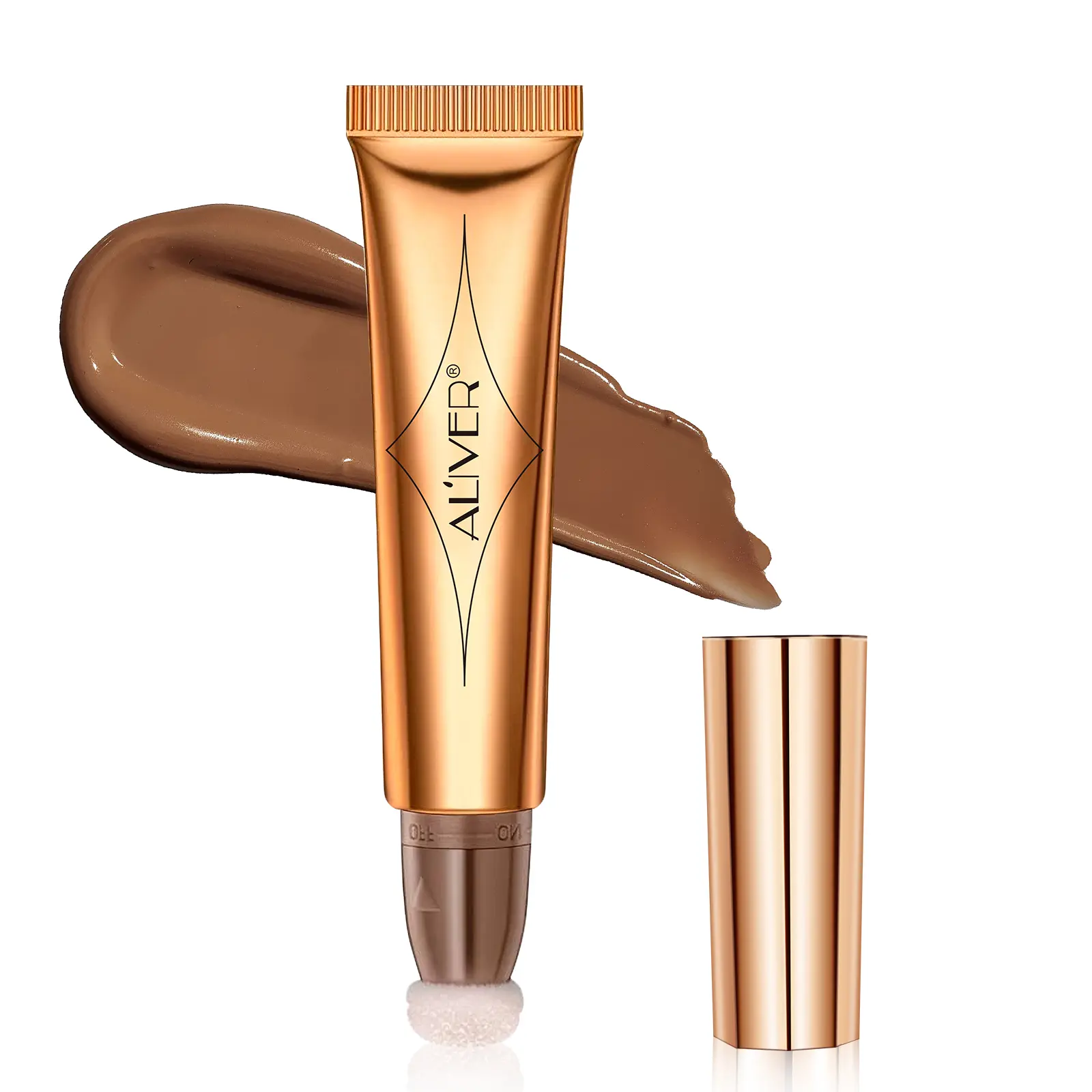 ALIVER Multifunctional Makeup Pen Multi-Pack - Lightweight Adults' Cosmetics with Contour Wand, Highlighter, Concealer, Bronzer, Blush Cream for Face Contour, Cheek Shimmer & Natural Look Enhancement