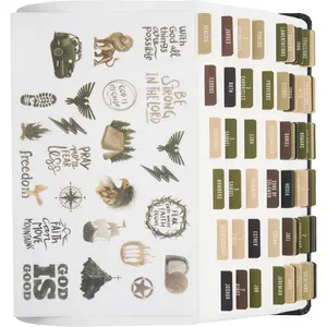 -  Tabs with Stickers Included, Laminated  Tabs for Women and Men,  Accessories and  Study Supplies,  Book Tabs and Sticker Labels Designed for Bibles (Cammo)