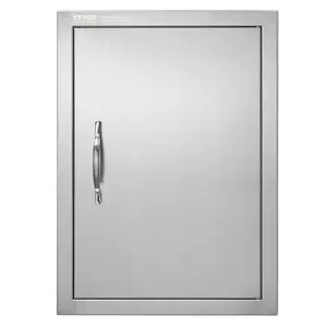 VEVOR BBQ Access Door, TikTokShopBlackFriday, 16W x 22H Inch Single Outdoor Kitchen Door, Stainless Steel Flush Mount Door, Wall Vertical Door with Handle, for BBQ Island, Grilling Station, Outside Cabinet