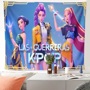1pc K-Pop Warrior Female Characters Tapestry for Bedroom Living Room Dorm Aesthetic Wall Hanging, Vibrant HD Printing Wall Decor for Teens Women Art Lovers, Decoration, Home Textile