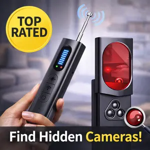 Father's Day Gift, Hidden Camera Detector Airbnb, Car GPS Tracker detector, RF Signal Detector,Listening Device Detector,4 Detection Modes for Travel,Car, Bathroom, Office, Hotel, Rental Safety Wireless Portable Black Automatic Audio Protection funny gift