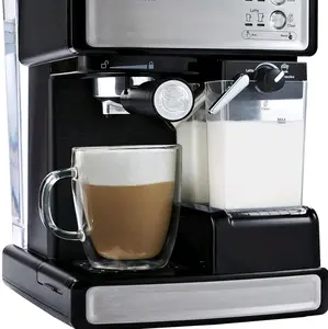 Mr. Coffee Espresso and Cappuccino Machine, Programmable Coffee Maker with Automatic Milk Frother and 15-Bar Pump, Stainless Steel