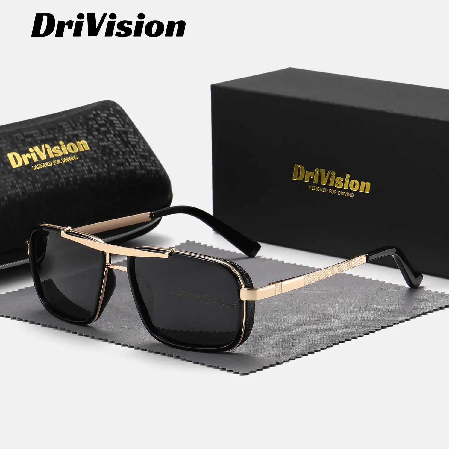 Drivision unisex Superior Craftsmanship sports sunglasses fully polarized outdoor activities driving and exquisite elegant sunglasses UV400