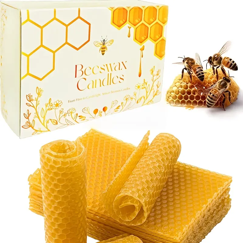 10pcs yellow beeswax wax tablets, used for DIY creation to increase hands' ability and imagination, are the perfect gift for DIY enthusiasts, Handmade Crafts, Wax Melts