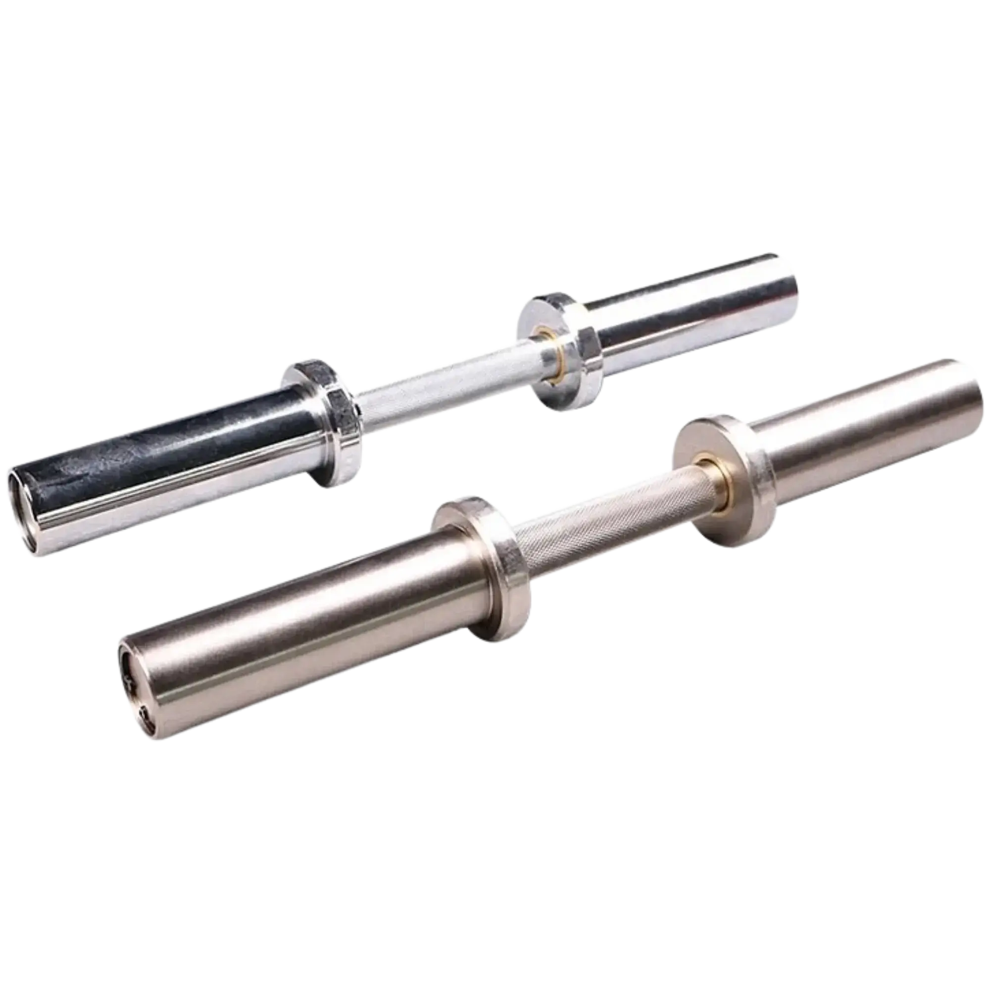 French Fitness 2" Olympic Chrome Dumbbell Handles - Set of 2, Home Exercise Equipment for Olympic Weights, Workout & Resistance Training Chrome Weight Lifting Gear (New), Workout Equipment