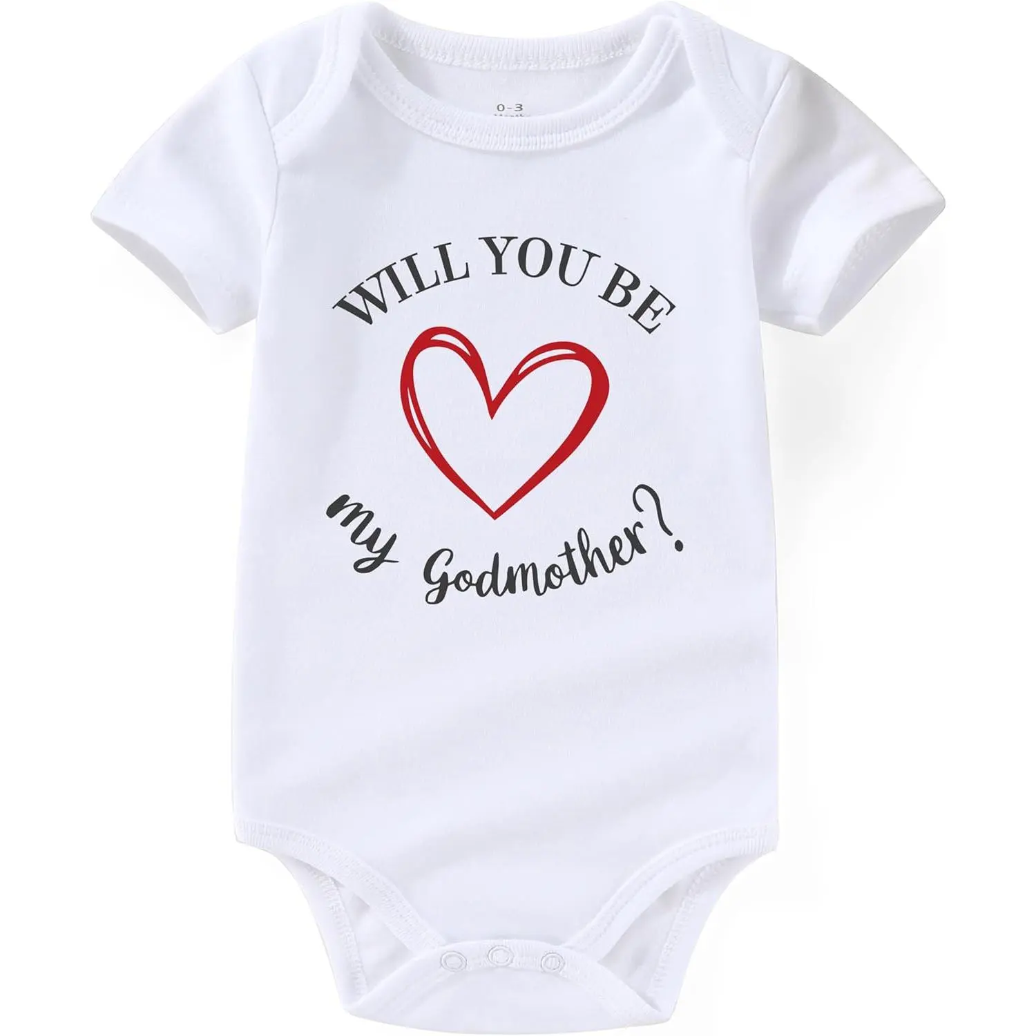 Will You Be My Godmother Godfather Proposal Newborn Baby Clothes Godparents Infant Boy outfits