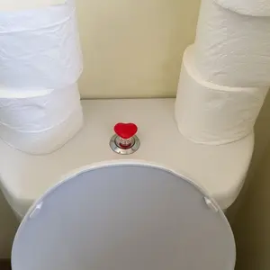 8 Counts Toilet Button Pusher, Heart-Designed Toilet Flush Button Extenders，Push Rod Aids to Protect Long Nails and Ensure Hygiene