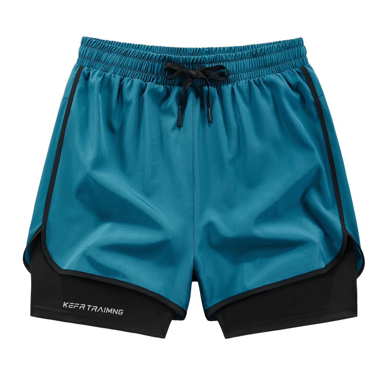 Men’s 5-pack double-layer faux two-piece running shorts with phone pocket and towel loop; quick-drying, breathable, anti-exposure design; lightweight and comfortable; versatile for running, fitness, basketball training, everyday commuting.