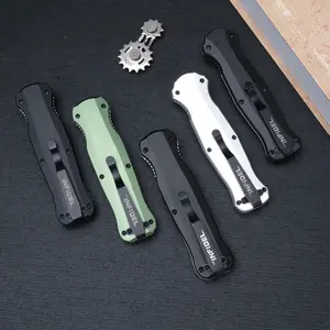 Portable folding knife, aviation aluminum handle, D2 high hardness corrosion-resistant blade, outdoor camping, driving, fishing EDC tool cutting, a great gift item