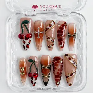 Younique Nails 2025 | Long Stiletto Nails Collection | 10PCS 100% Handmade Press-On Nails | Reusable
