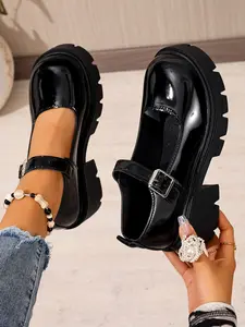 Dream Pairs Women's Mary Janes Shoes Platform Dress Low Heel Chunky Pumps Round Toe Ankle Strap Pumps Shoes '90s retro OxfordsComfortable Fashion Shoes Footwear