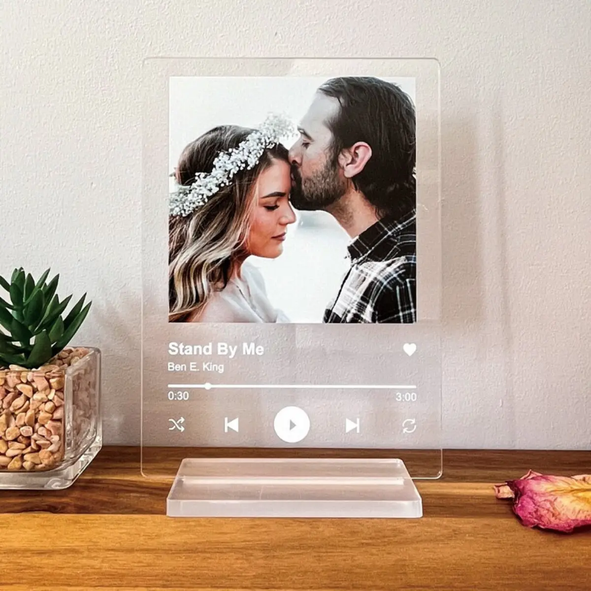 Custom Album Cover Acrylic Plaque - Lightweight Print, Memorial Home Decor, Personalized Christmas Music Gift, Photo