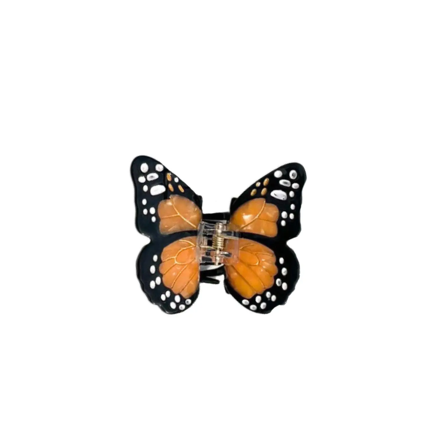 Solar Eclipse Hand-painted Mini Monarch Claw Hair Clip