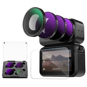 TELESIN CPL ND Filter Kit for DJI Osmo Nano, CPL ND8 ND16 ND32 Filter+Tempered Glass Screen Protector, Neutral Density & Polarizing Filters, HD Optical Glass, Action Camera Accessories for Vlog/Travel