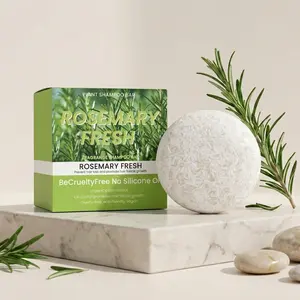 Deep Cleansing Rosemary Haircare Cleanser Shampoo Bar, Organic Essential Oil Infused, 60g Travel-Friendly Solid Hair Soap for Adults All Hair Types to Remove Oil & Buildup