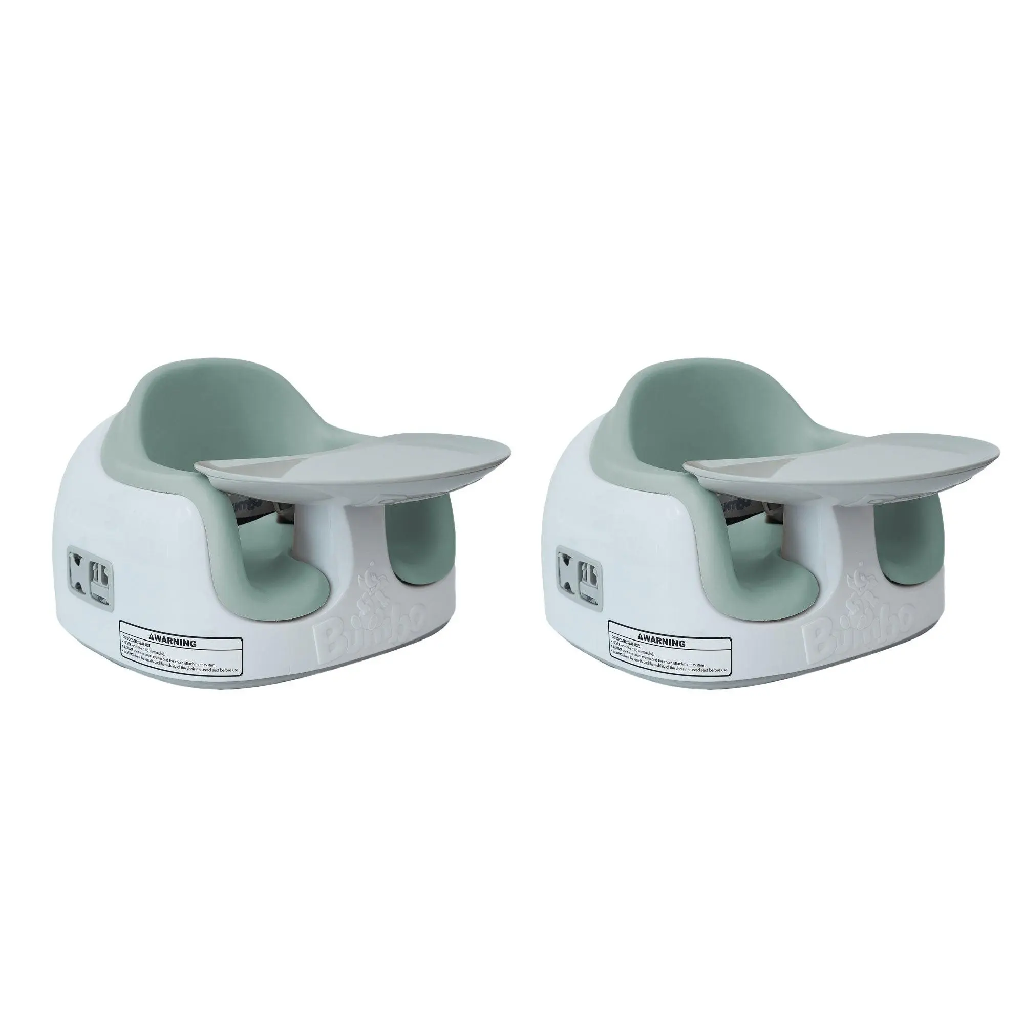 Bumbo Baby Toddler Adjustable 3-in-1 Booster Seat/High Chair, Agave, 2 Pack