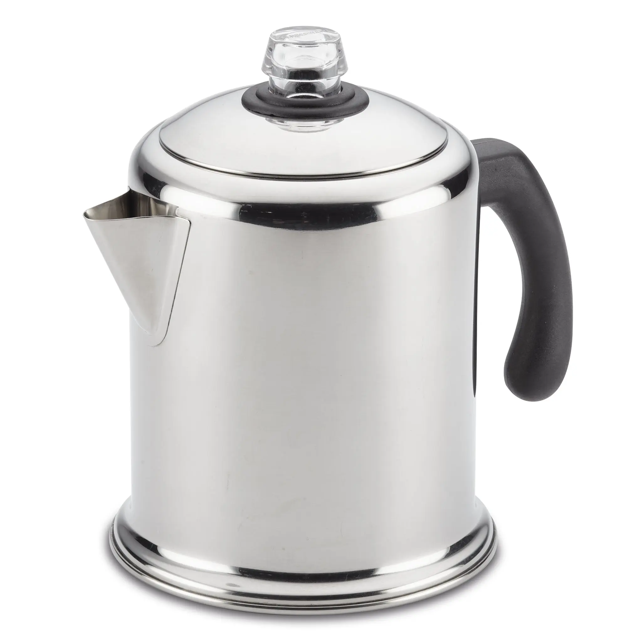 Farberware Yosemite Percolator Coffee Pot - Heavy-Duty Stainless Steel Classic Carafe, Tea Filter, Kitchenware Brewing Accessory