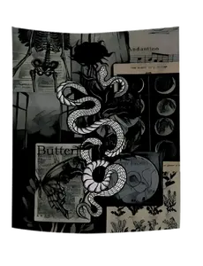 Chic Snake Themed Canvas Tapestry -  Wall Flags Hanging, Decor for Bedroom, Living Room, Dorm Decor
