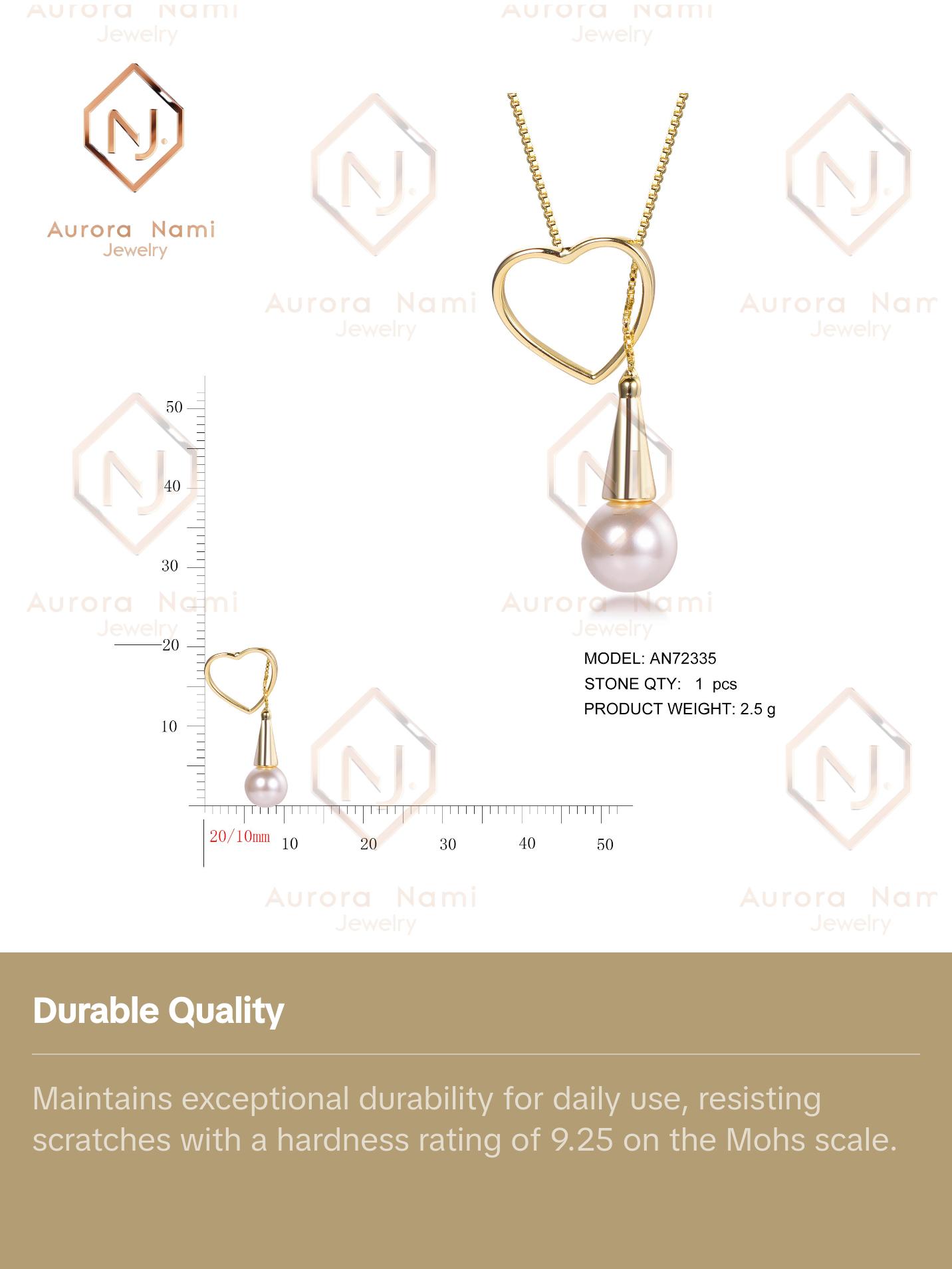 Heart with Mother of Pearl Hoop Drop Necklace