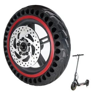 8.5'' Electric Scooter Replacement Rear Wheel - Solid Tire With Hub & 110mm Disc| Compatible Gotrax Gxl V2  Gl2 Xr Rival Apex Max Hiboy S2